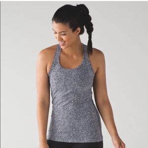 Lululemon Cool Racerback Grey Scatter Stars Tank Top Athletic